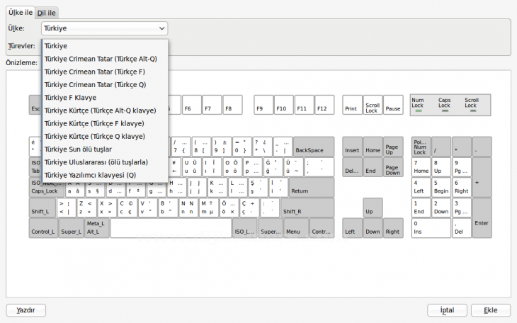 Linux Mint Klavye Düzenini Değiştirmetürkçe F Klavye Yapma
